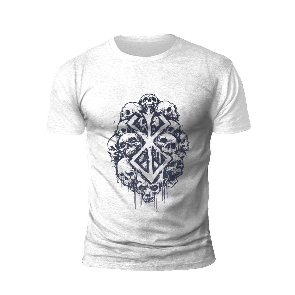 Skulls and Viking Symbols T-Shirt