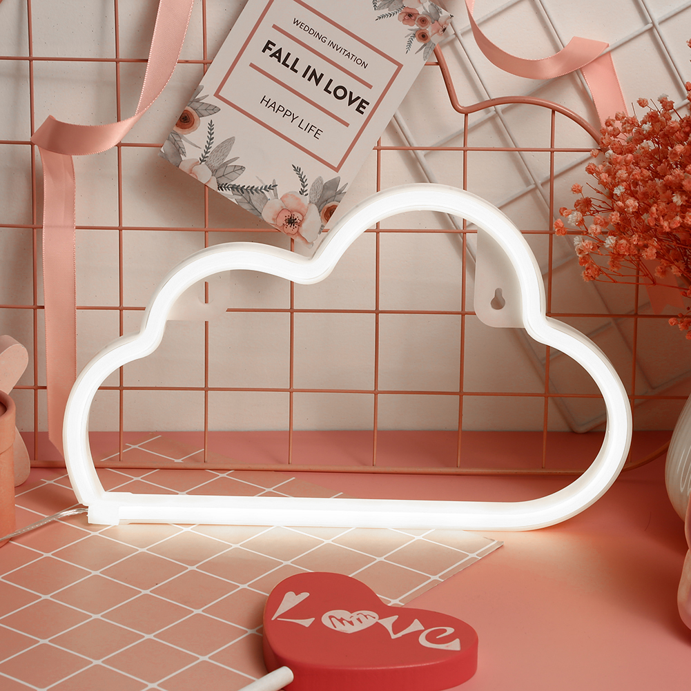 

LED Cloud Neon Sign Wall-Neon Night Light, Warm white, 501 Original