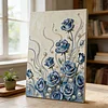 (30x40cm)DIY Pearl Painting Framed Flower Handmade Pearl Material Art Kit Living Room Decor