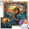 (40*40cm)Dragon - Round Partial AB Drill Diamond Painting