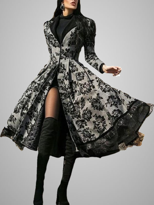 Vintage Floral Printed Swing Dress