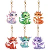 6pcs DIY Dragon Double Side Diamond Painting Keychains