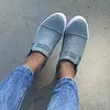 Women Faux Suede Wedge heel Sneakers Slip on Breathable Shoes