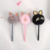 6PCS Creative Fluffy Cat Ears 0.5mm Gel Pen Y2K Trend Portable School Student Home Office Cute Stationery Gift