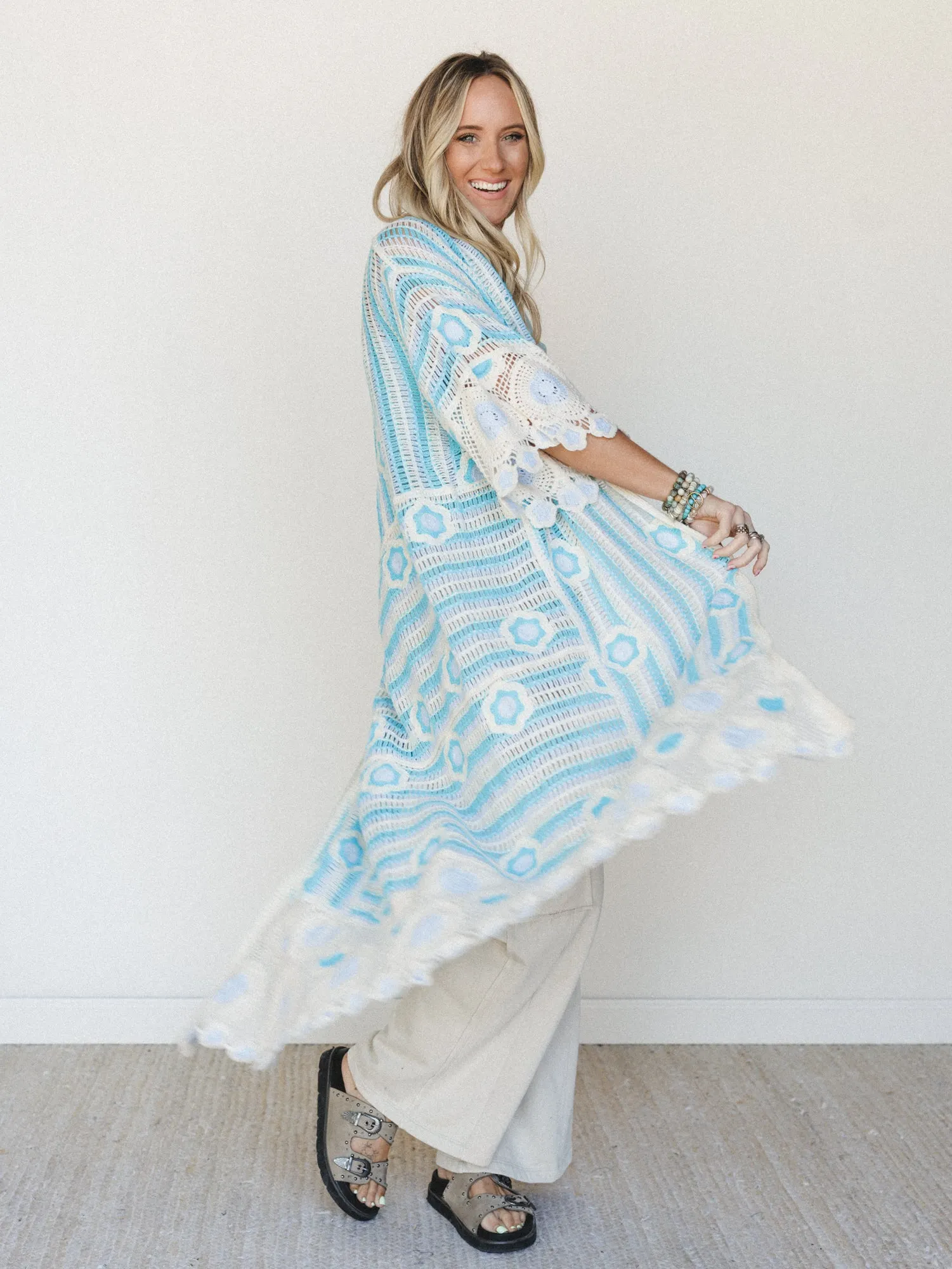 Spring Groove Duster - Sky Multi