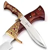 K&eacute;zzel k&eacute;sz&iacute;tett D2 ac&eacute;l Bowie k&eacute;s (15 h&uuml;velyk) bőrtokkal