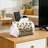 Colorful Flowers DIY PULeather Diamond Painting Tissue Box for Adults Beginners Large Size Diamond Art Paper Storage Holder for Living Room Bedroom Bathroom Table Decor