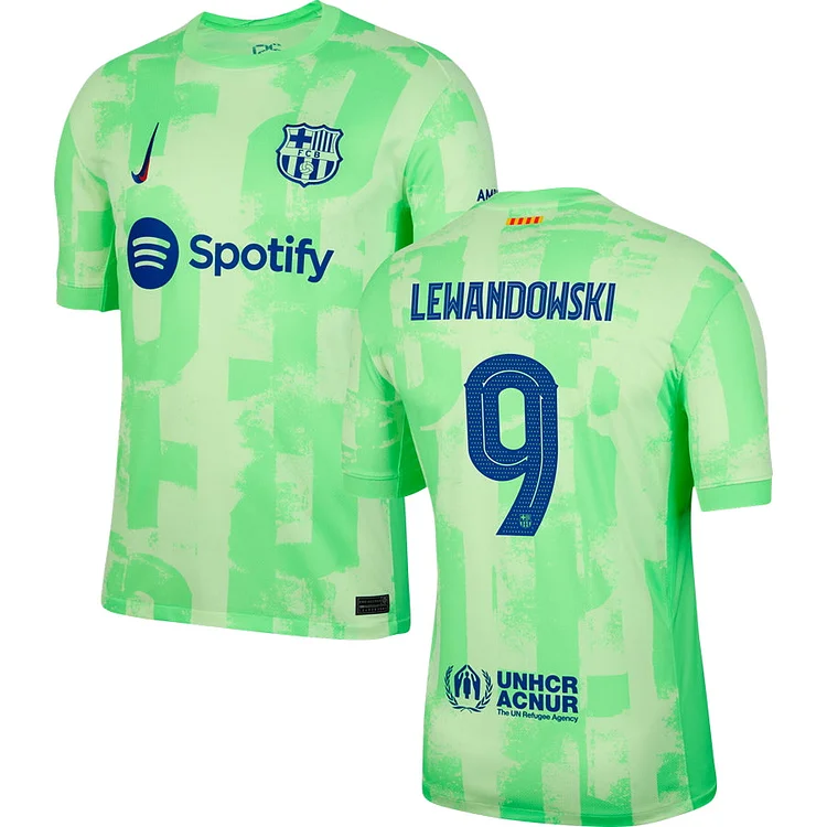 FC Barcelona Robert Lewandowski 9 Third Trikot 2024-2025