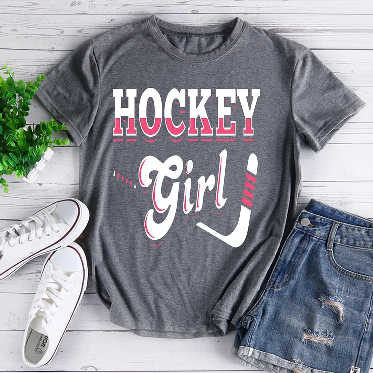 Hockey Girl T-Shirt-07846-Annaletters
