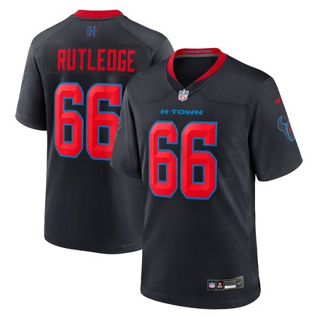 Men's Houston Texans #66 Keylan Rutledge Navy 2026 NFL Draft Game Jersey
