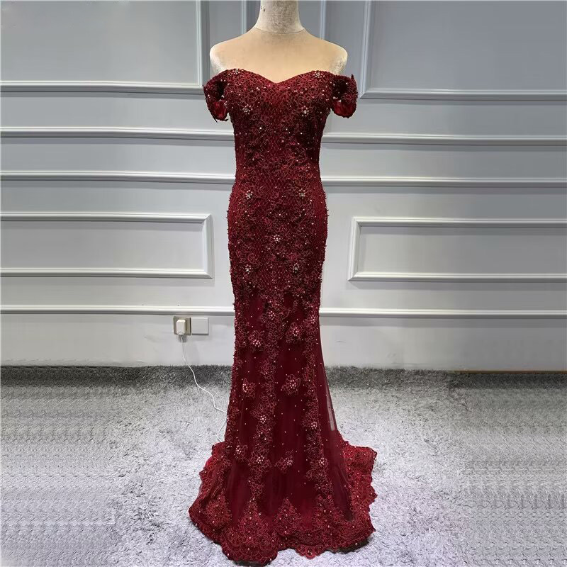 Lisliy Sleeveless Strapless Sweetheart Beadeds Embroidery Mermaid Prom Dress