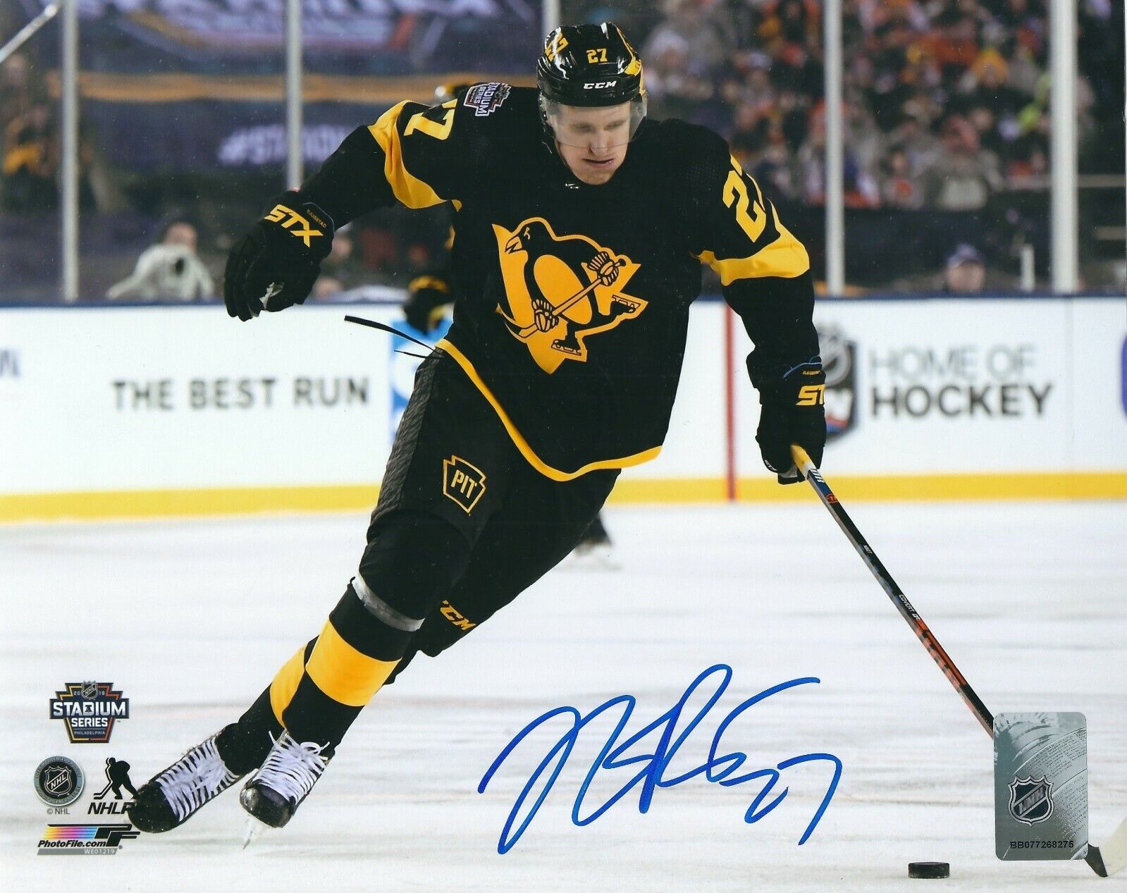 Signed 8x10 NICK BJUGSTAD Pittsburgh Penguins Autographed Photo Poster painting - COA