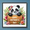 Diamond Painting -5D Full Round Drill Panda Mothers Day Slogan