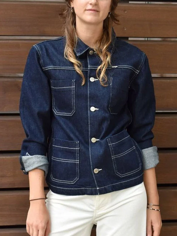 casual denim vintage ladies jacket