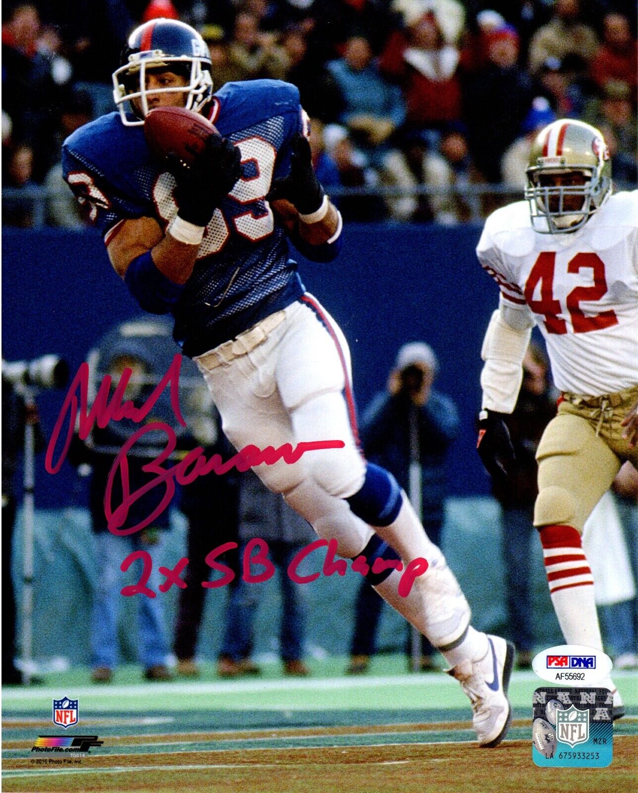 Mark Bavaro autographed signed inscribed 8x10 Photo Poster painting NFL New York Giants PSA COA