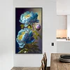 >SALE<5D DIY Full Square Drill Partial AB Drill Diamond Painting Peony Blue 45x75cm