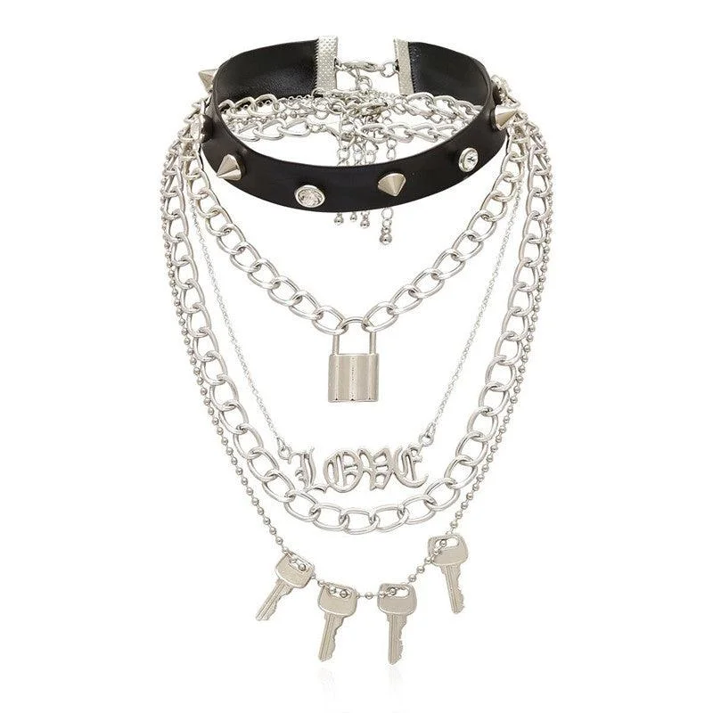 Gothic Choker Chains Set