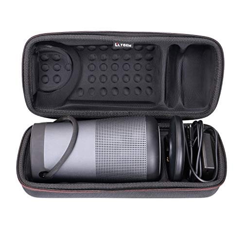 LTGEM EVA Hard Case for Bose SoundLink Revolve+ Portable & Long-Lasting Bluetooth 360 Speaker. Fits Charging Cradle, AC Adaptor and USB Cable. (Black)