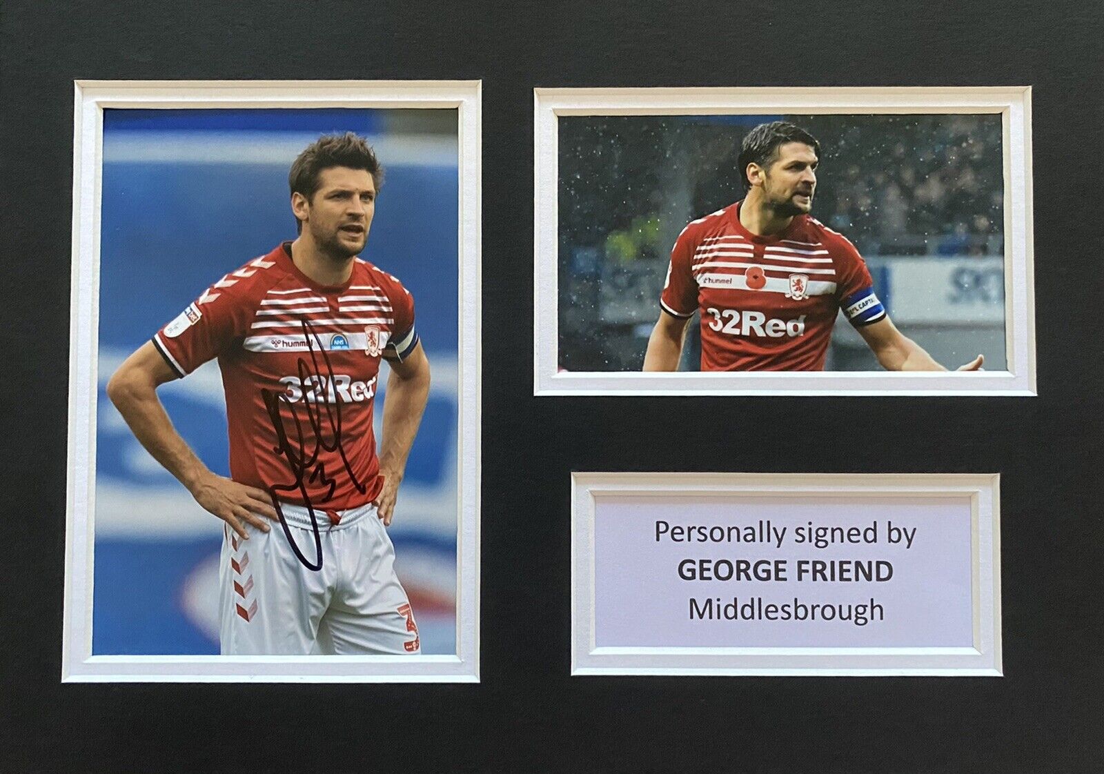 George Friend Hand Signed Middlesbrough Photo Poster painting In A4 Mount Display