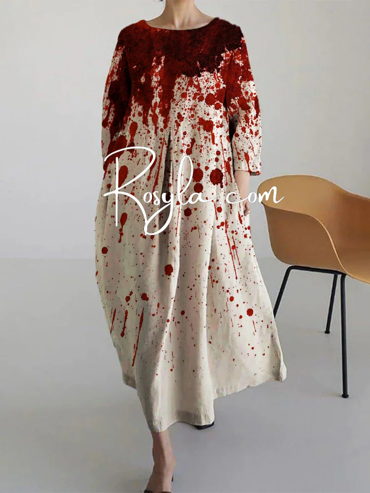 Women's Fashion Halloween Print Dress