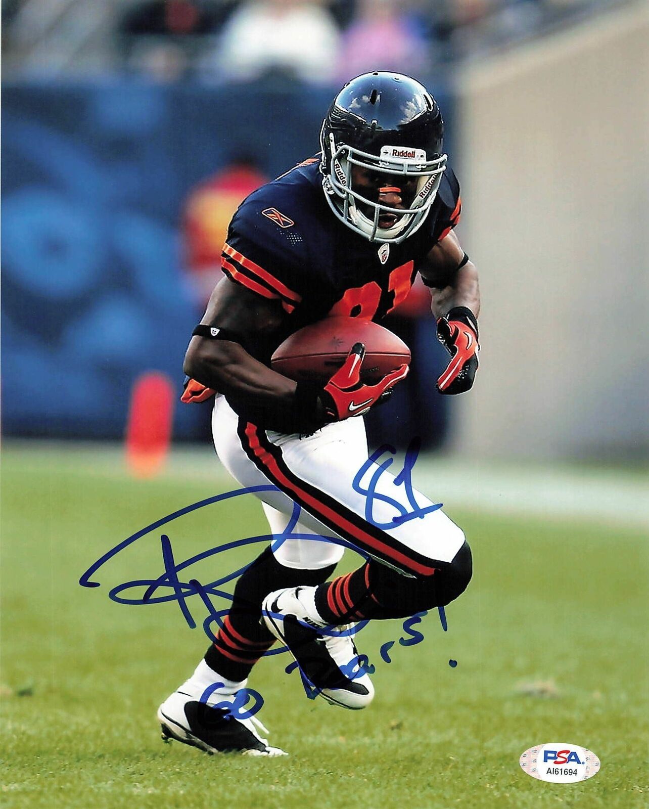 RASHIED DAVIS Signed 8x10 Photo Poster painting PSA/DNA Chicago Bears Autographed