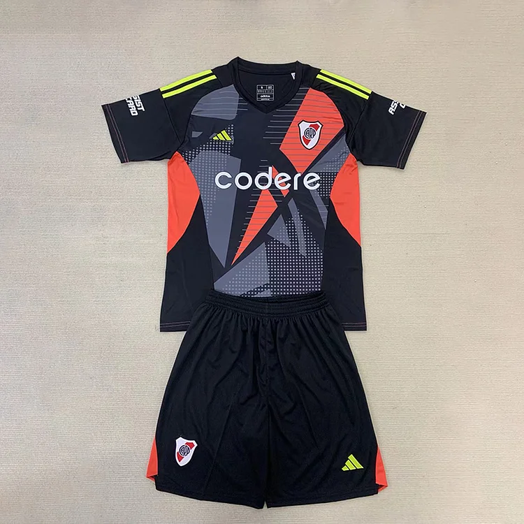 24/25 River Plate Black Goalkeeper Jersey - Kids Kit