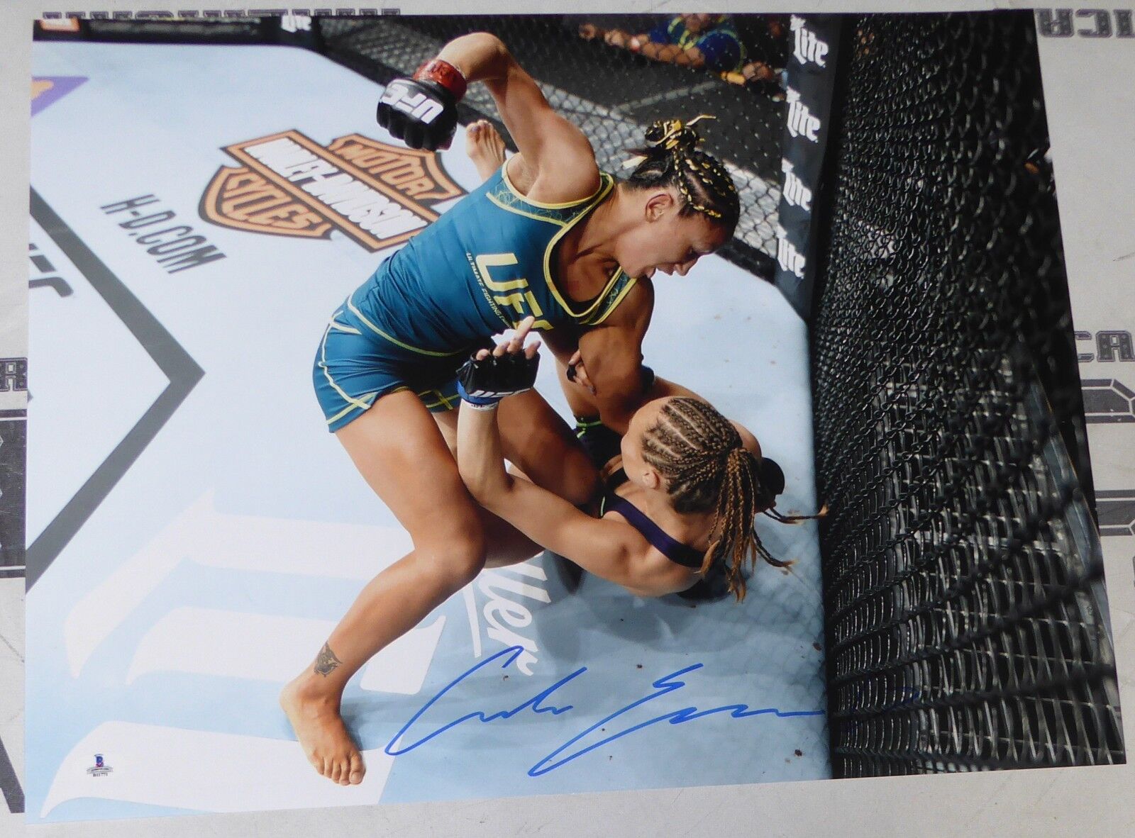 Carla Esparza Signed UFC 16x20 Photo Poster painting BAS Beckett COA TUF 20 vs Rose Namajunas