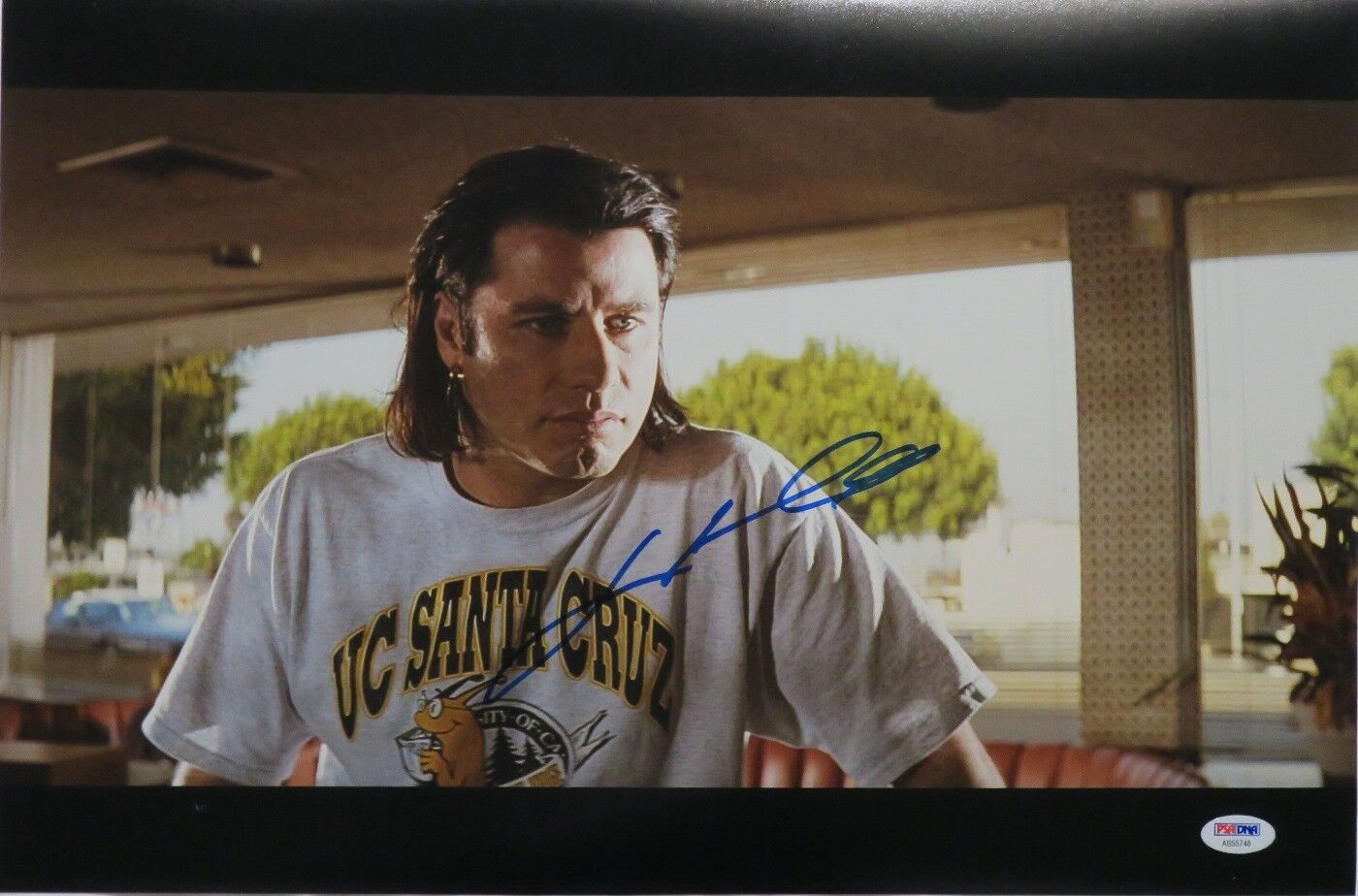 John Travolta Signed Pulp Fiction Autographed 12x18 Photo Poster painting PSA/DNA #AB55748