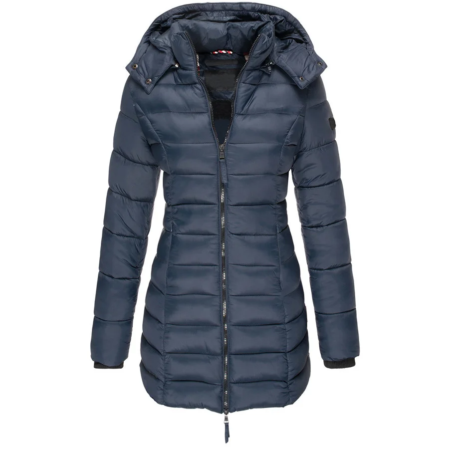 Women's Mid-length Slim-fit Padded Jacket Warm Down Padded Jacket