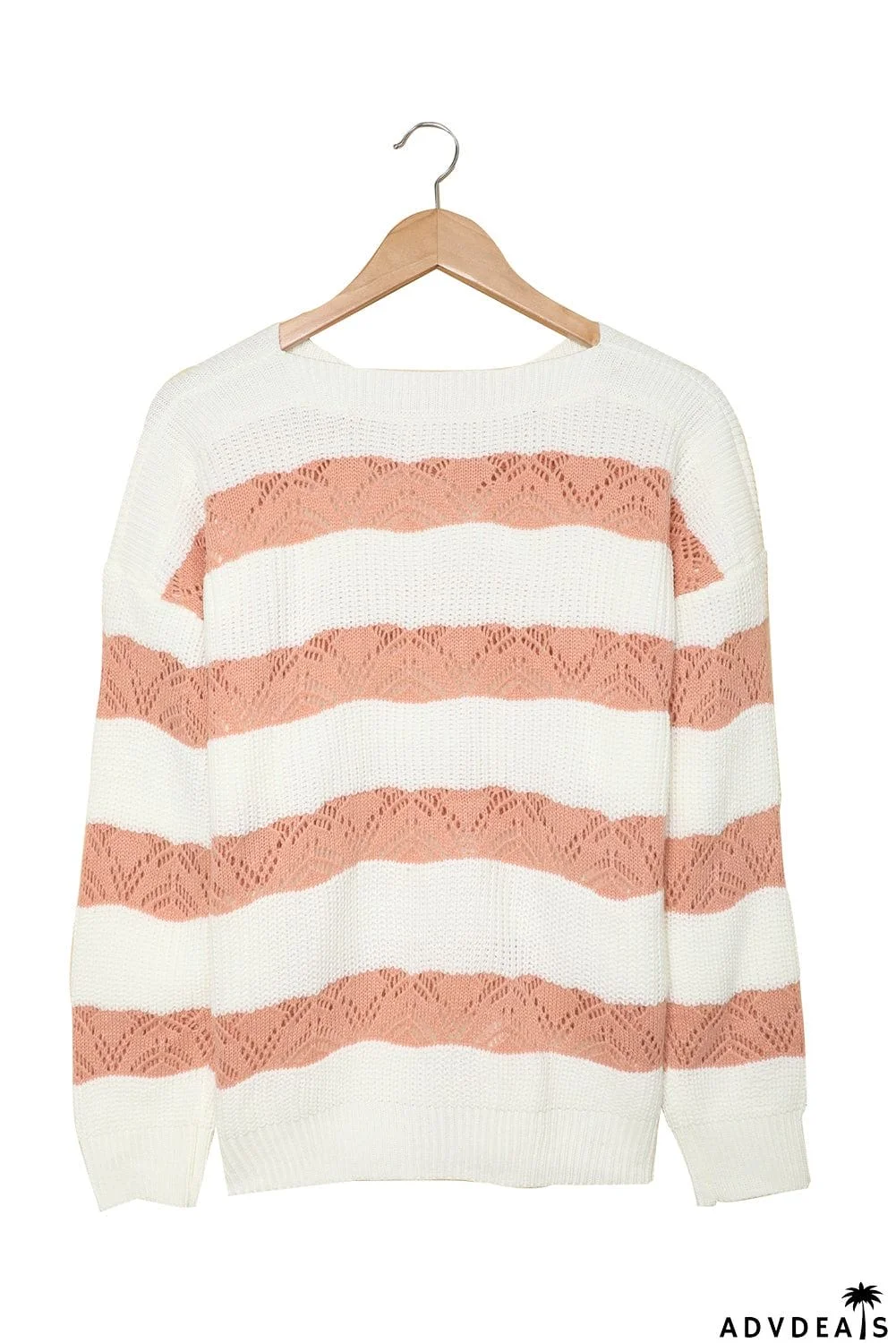 Striped Colorblock Knit Sweater