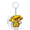 Bead Embroidery - Puppy  Beaded Counted Cross Stitch Keyring