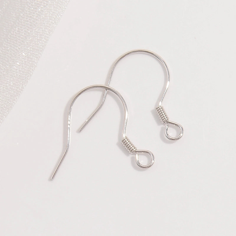 1 Pair 925 Sterling Silver 22K Gold Plated Rose Gold Plated Rhodium Plated Geometric Hook Earring Findings Jewelry Accessories