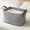 Urijk Wool Felt Storage Baskets Foldable Toy Laundry Basket Dirty Clothes Hamper Toy Holder Storage Bag Home Organizer Container