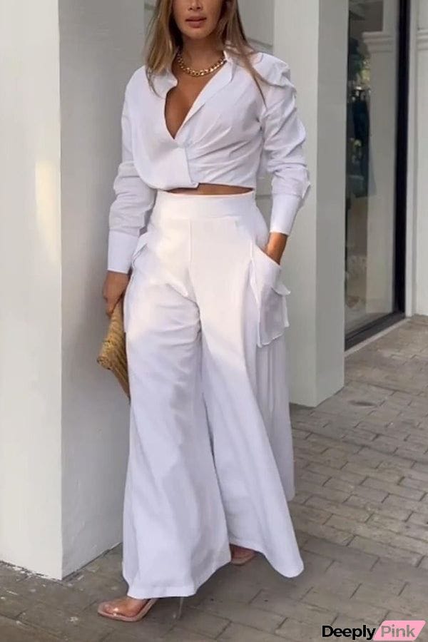 All I Ever Need Casual Blouse Two-piece Suit