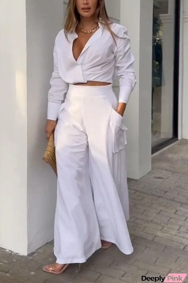 All I Ever Need Casual Blouse Two-piece Suit