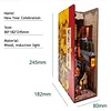 Difficulty: ⭐⭐⭐ New Year Celebration, DIY 3D Wooden Book Nook Puzzle DIY Dollhouse Book Nook Model Building Kit with Light Creative Puzzle Birthdays for Teens/Adults