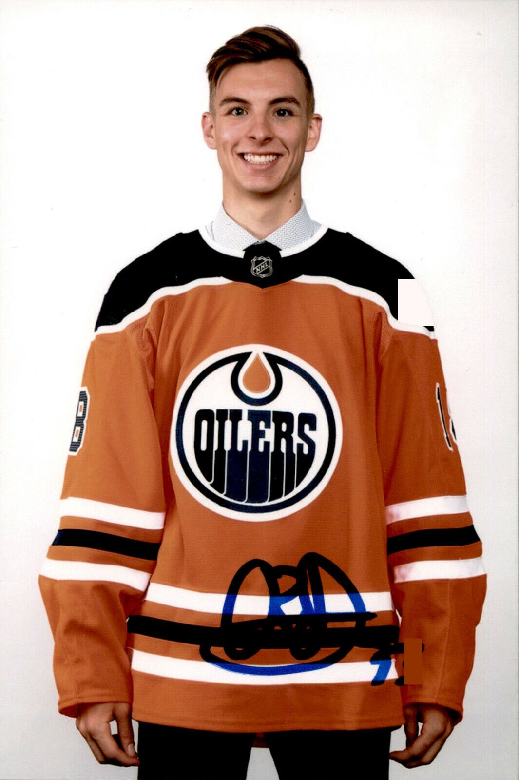 Olivier Rodrigue SIGNED 4x6 Photo Poster painting EDMONTON OILERS #2