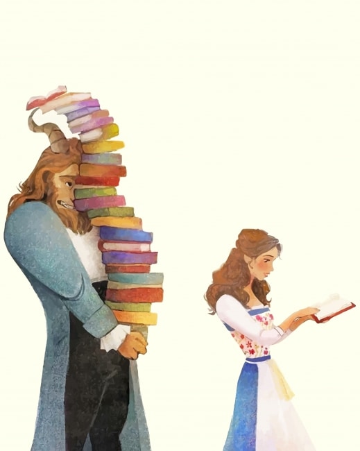 

The Beauty And The Beast Reading – Paint By Numbers - 40*50CM, 501 Original