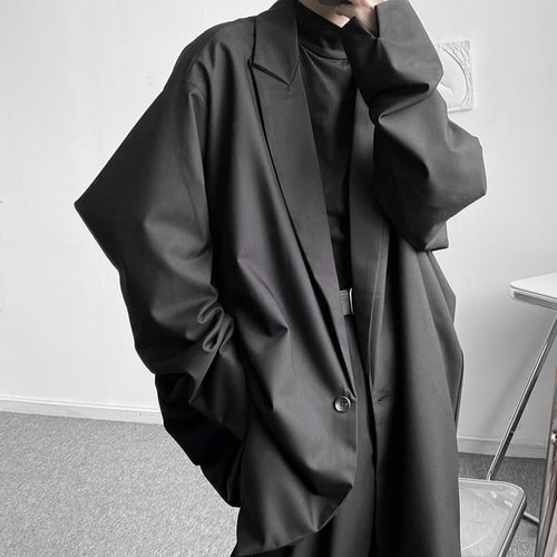 Dawfashion-Men's Korean Style Loose Deconstruction Design Windbreaker Three-dimensional Temperament Trend Designer-Yamamoto Diablo Clothing