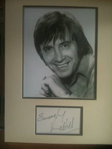 VINCE HILL - LEGENDARY SINGER SIGNED B/W Photo Poster painting DISPLAY