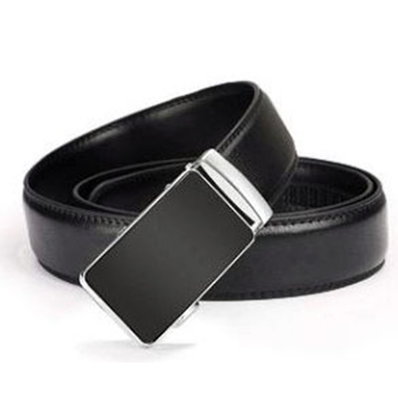 Men's Automatic Buckle Leather Business Belt 