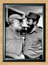 Fidel Castro Ernest Hemingway Signed Autographed Photo Poster painting Poster Print Memorabilia A2 Size 16.5x23.4