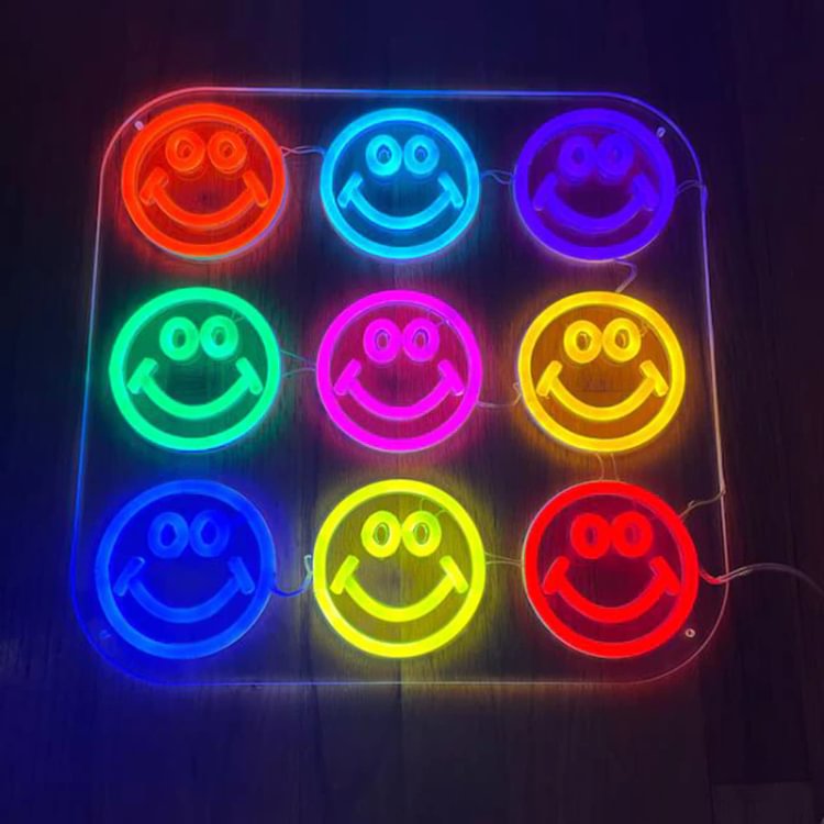 Custom Smiley Face Neon Sign Smile Face Wall Light for Home Room Bar Club Shop Party Wedding Art Decor