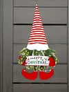LED Christmas Santa Gnome Pendant with Lights Artificial Plant Elf Doll Ornament