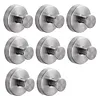 2/4/6/8/10PCS Suction Cup Hooks Stainless Steel Loofah Towel Coat Bath Robe Hook