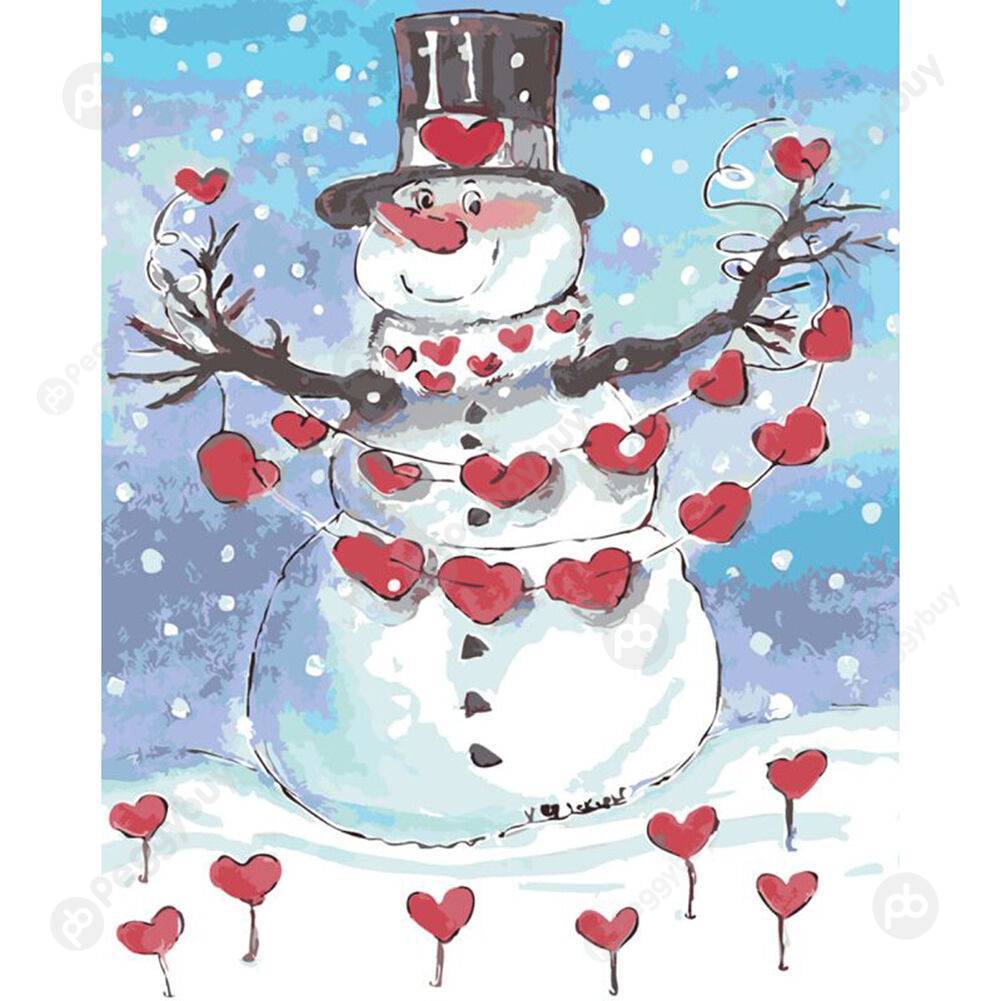 

40*50CM Paint By Numbers-Snowman, 501 Original