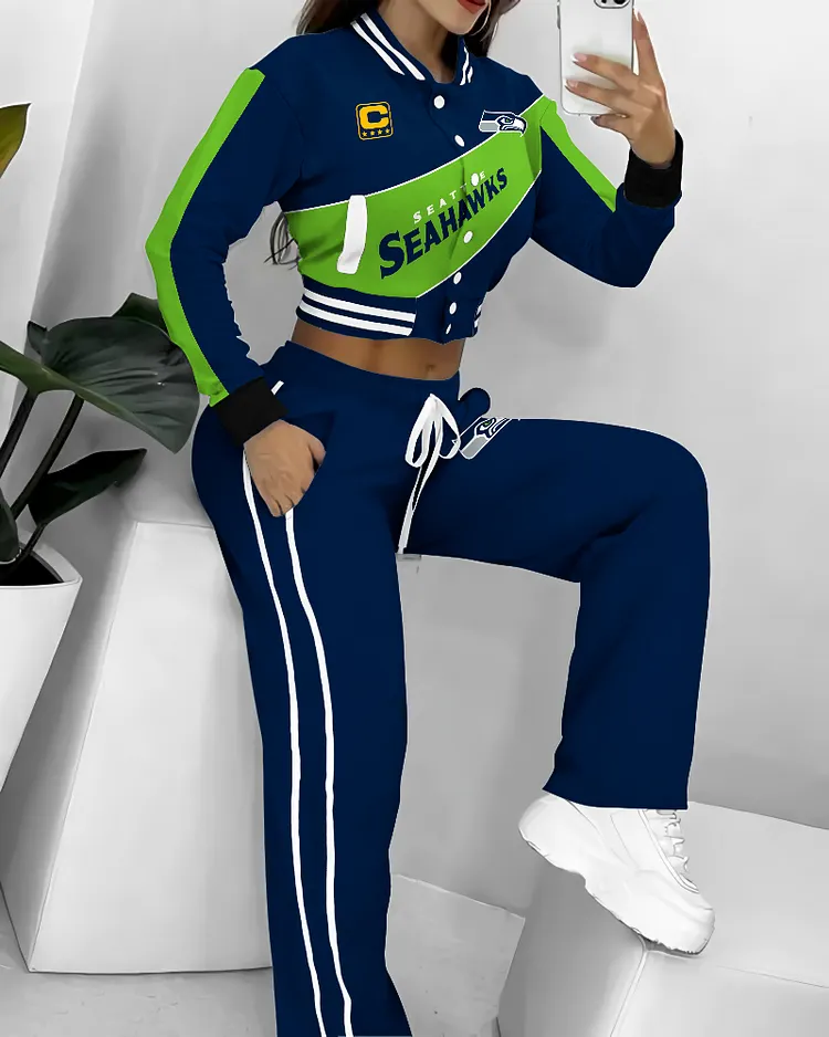Seattle Seahawks  3D Printed Varsity Jacket Set