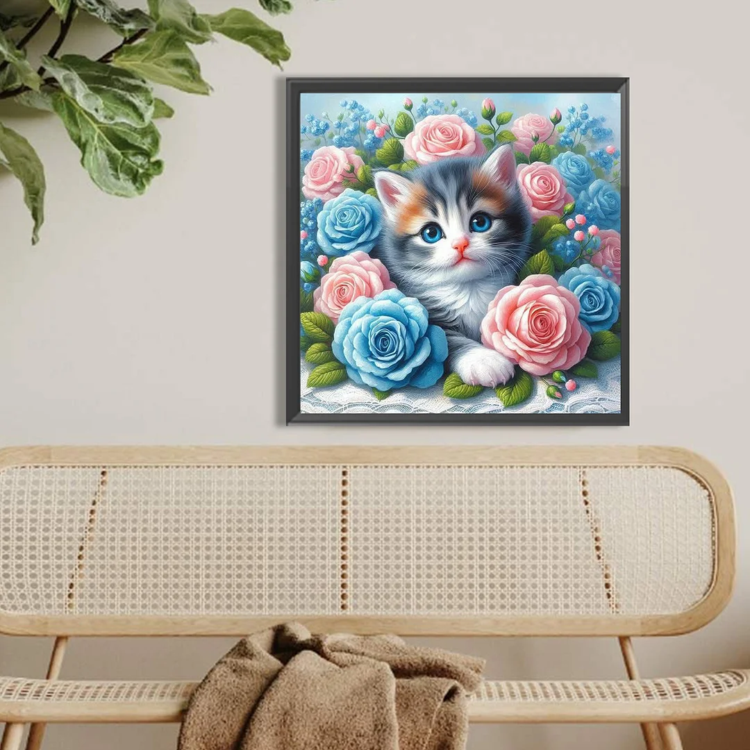 Diamond Painting - Full Round Drill - Cat(Canvas|Canvas|40*40cm)