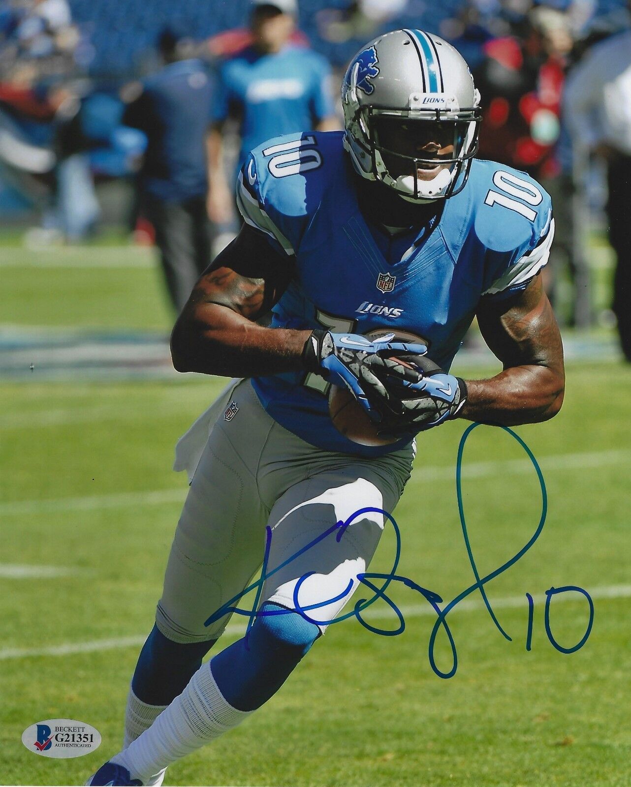 Kassim Osgood Signed Lions Football 8x10 Photo Poster painting BAS Beckett COA Picture Autograph