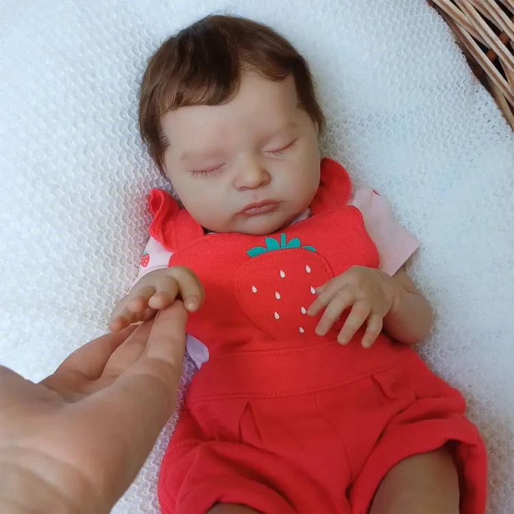  20" Lifelike Reborn Brown Hair Girl Baby Doll Named Ciania, Gifts For Kids - Reborndollsshop®-Reborndollsshop®